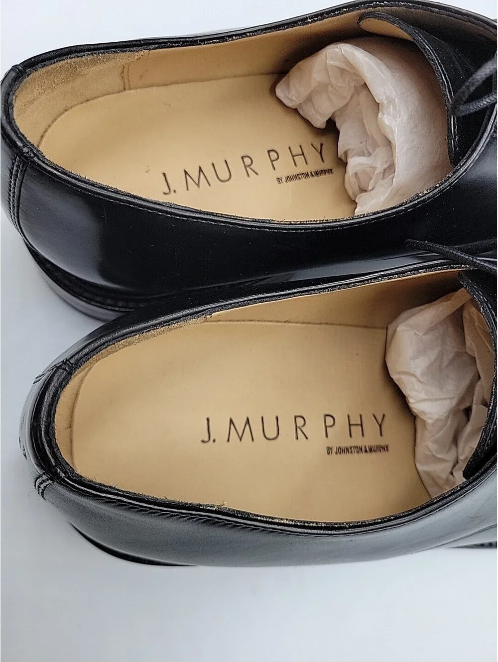 Johnston & Murphy Melton Cap Toe Oxford Black Dress Shoes 11